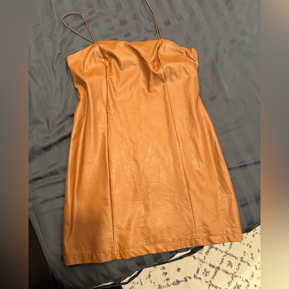 Wild fable faux leather mini dress